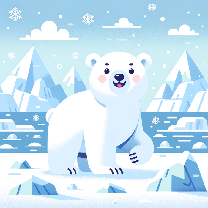 Polar Bear's Icy Adventure Paint By Diamonds Art