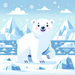 Polar Bear's Icy Adventure Paint By Diamonds Art