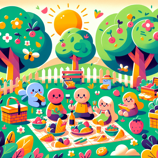 Lively Garden Picnic Paint By Diamonds