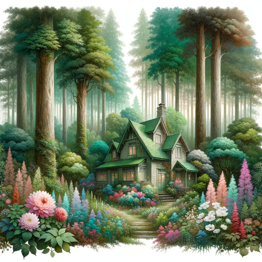 Charming Cottage In The Woods Paint By Diamonds Art