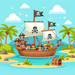 Pirate Adventure Treasure Hunt Diamonded Painting Kits