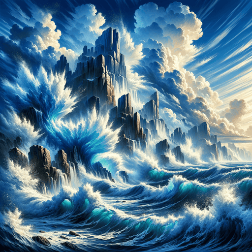 Energetic Dance Of Waves Paint By Diamonds