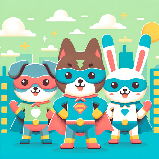 Silly Superhero Animals Painting By Diamonds Kit