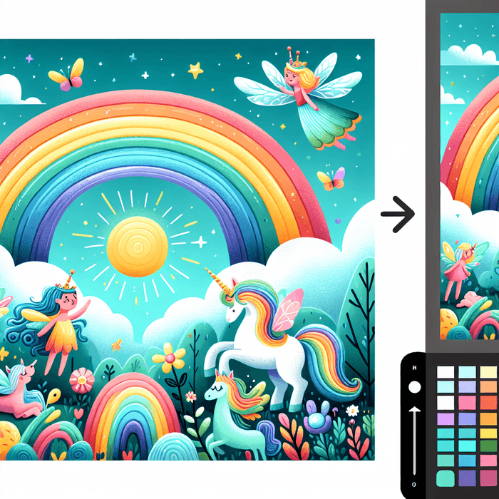 Rainbow Magic Paint By Diamonds Art