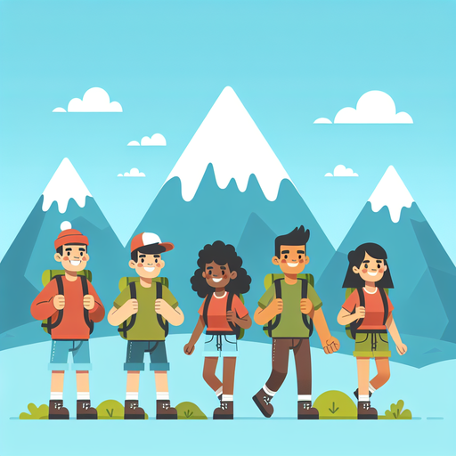 Mountain Adventure Trek Paint By Color
