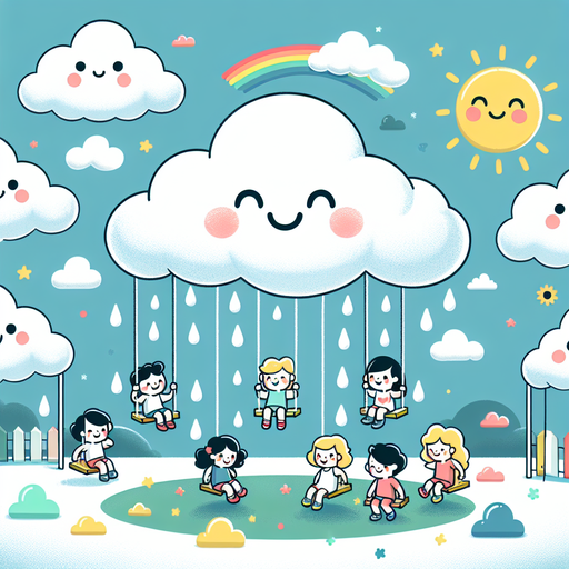 Whimsical Cloud Playground Painting Diamond Kit