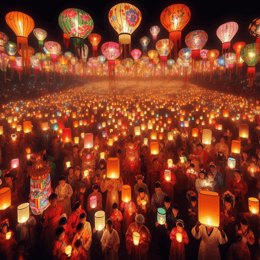 The Lantern Festival - Taiwan Paint By Diamonds Kits