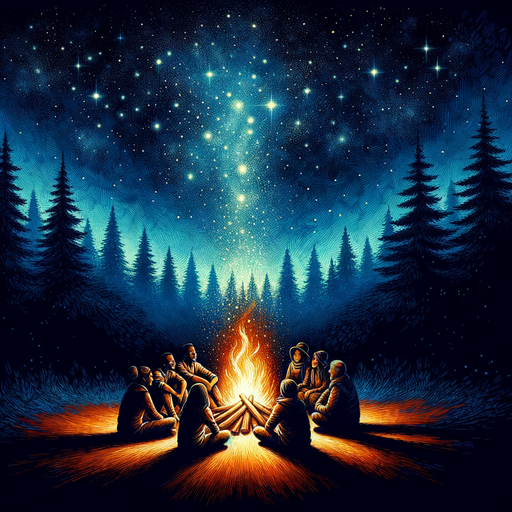 Starlit Campfire Nights Paint By Diamonds Art