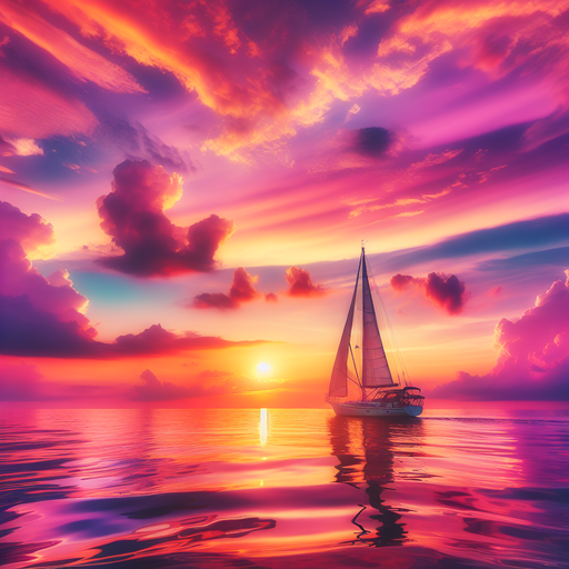 Sailing At Sunset Paint By Diamonds