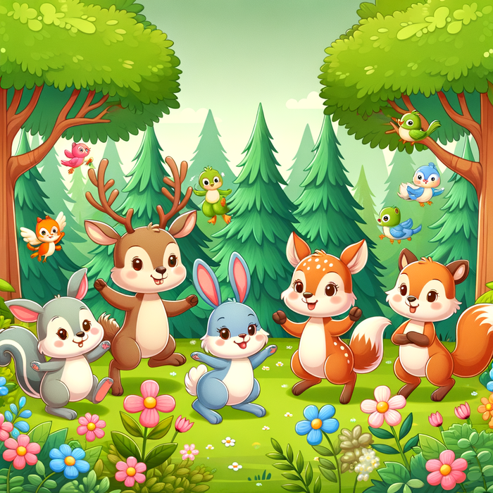 Playful Forest Friends Paint By Diamonds Kits