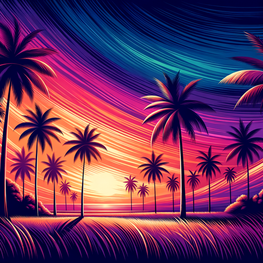 Beautiful Tropical Sunset Paint By Color