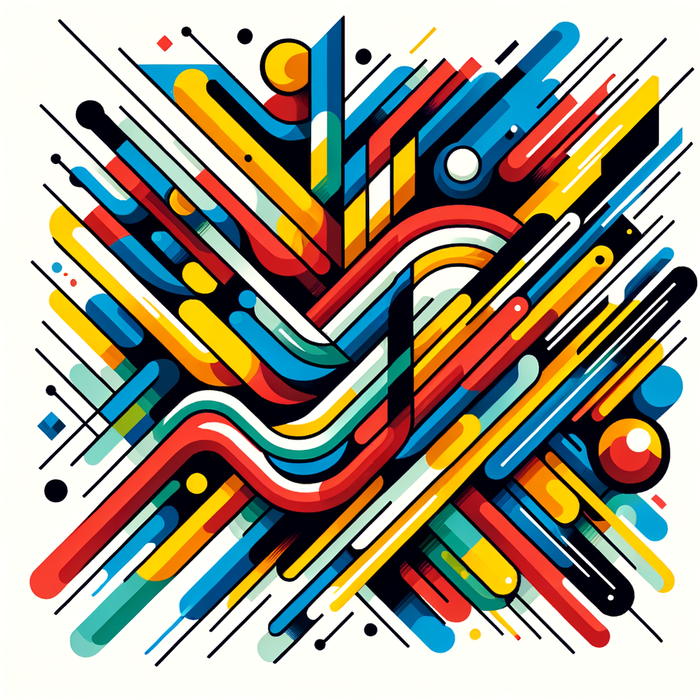 Vibrant Geometric Shapes Paint By Color