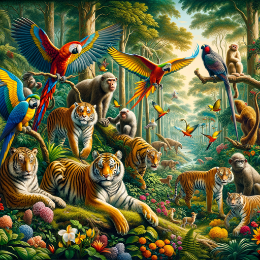 Exotic Wildlife Exploration Painting By Diamonds Kit