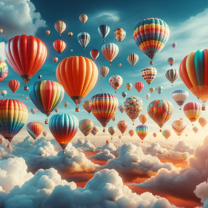 Whimsical Hot Air Balloon Festival Paint By Color