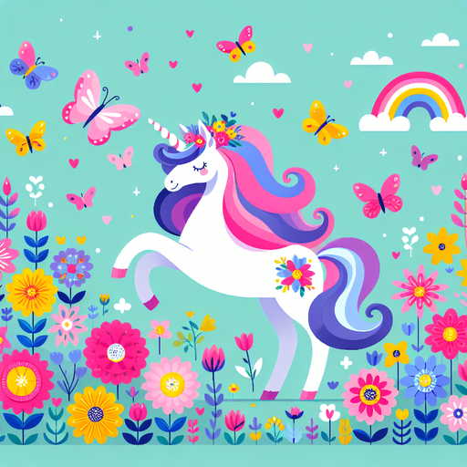 Unicorn's Magical Meadow Paint By Diamond