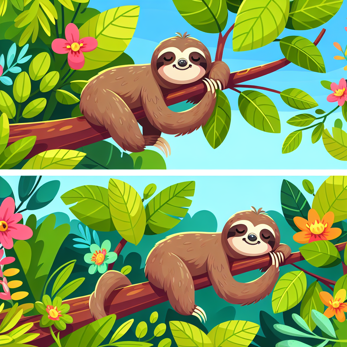 Silly Sloths Paint By Color