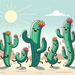 Dancing Cacti Paint By Diamonds