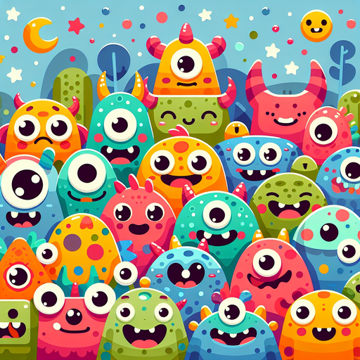 Adorable Monster Squad Paint By Diamond