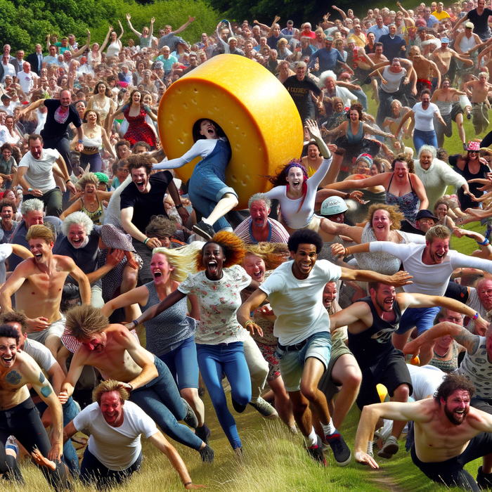 Cheese Rolling Festival - England Painting By Diamonds Kit