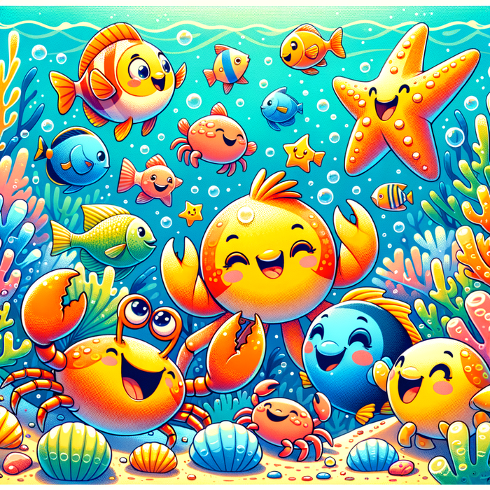 Silly Sea Creatures Paint By Diamonds Kits