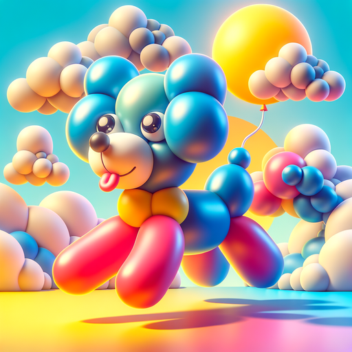 Happy Balloon Dog Painting Diamond Kit