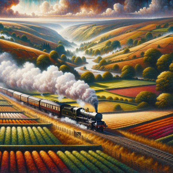 Nostalgic Train Journey Paint By Diamond