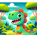 Charming Dinosaur Paint By Diamonds Kits