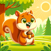 Charming Squirrel Painting Diamond Kit