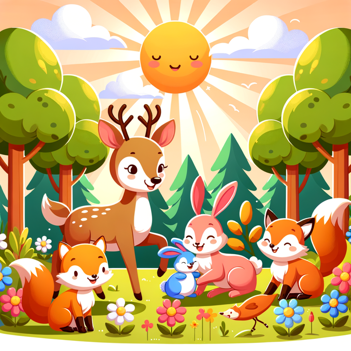 Adventurous Forest Friends Painting Diamond Kit