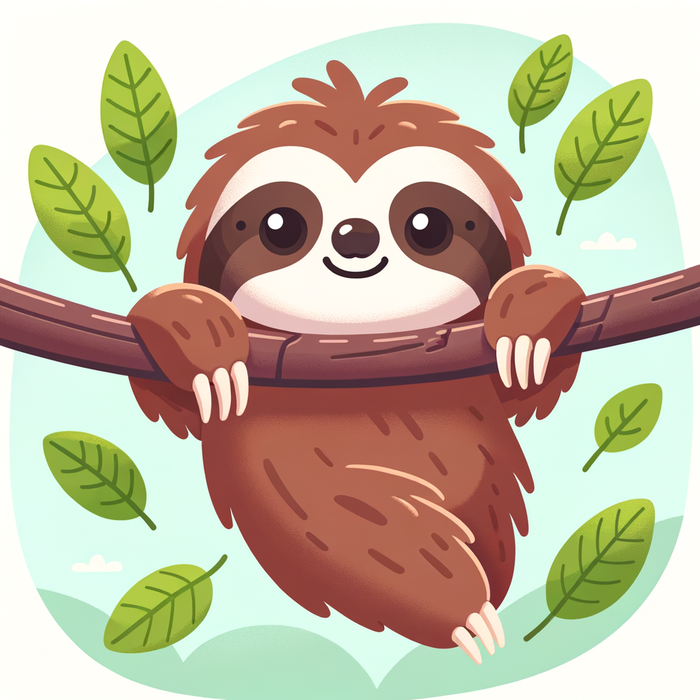 Cute Sloth Painting Diamond Kit