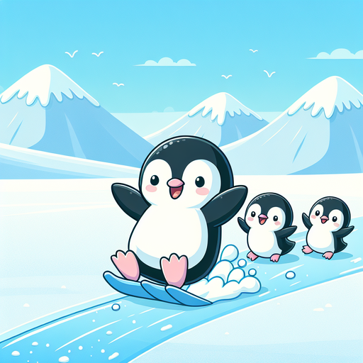 Peppy Penguin Family Paint By Diamonds