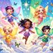 Joyful Fairies In Flight Paint By Diamonds