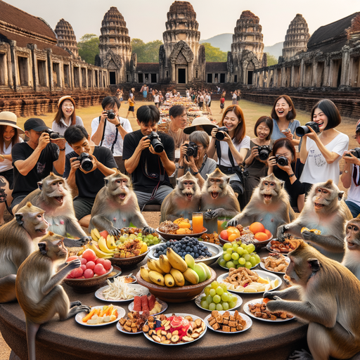 Lopburi Monkey Buffet Festival - Lopburi Paint By Color