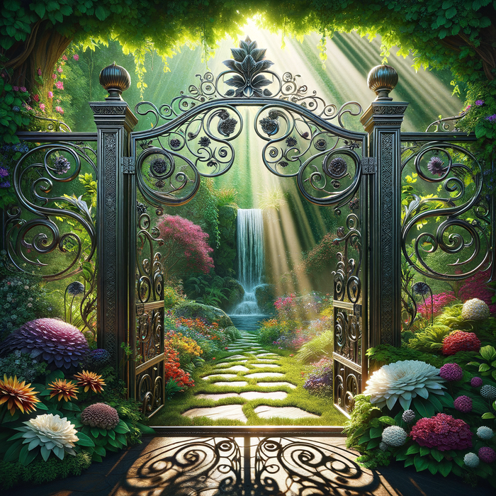 Mystical Garden Gateway 5D DIY Paint By Diamond Kit