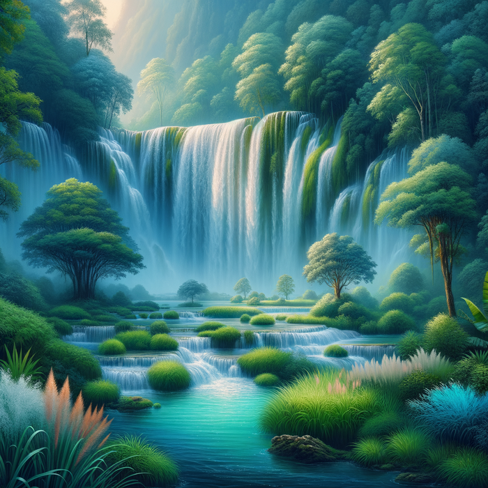 Majestic Waterfall Dream Paint By Color