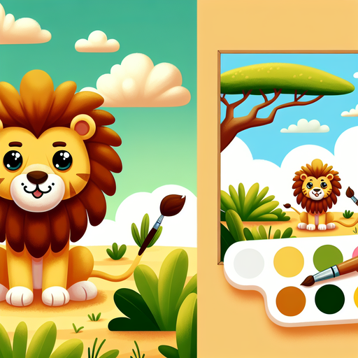 Playful Lion Paint By Diamonds