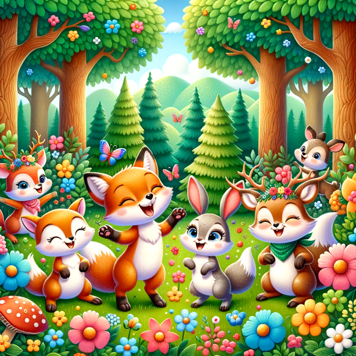 Cheerful Woodland Creatures Paint By Diamonds