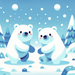 Playtime With The Polar Bears Paint By Diamonds Art