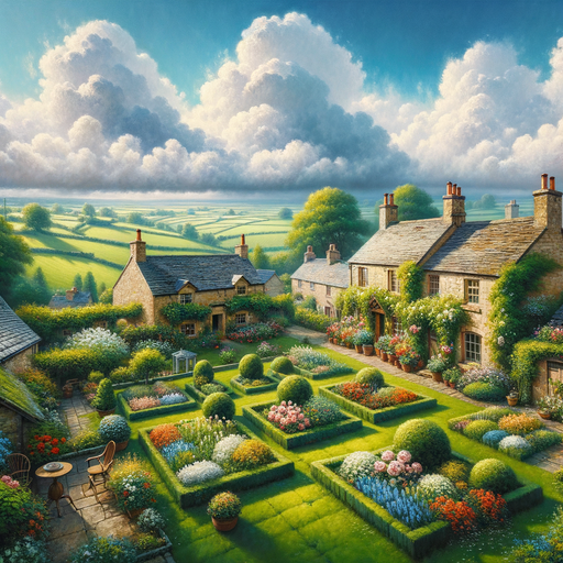 Serene Village Landscape Diamond Painting