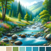 Tranquil Mountain Stream Paint By Diamond