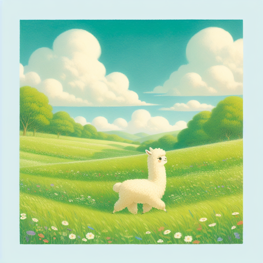 Gentle Alpaca Stroll Paint By Diamond