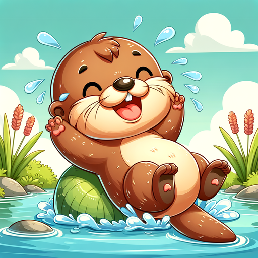 Gentle River Otter Painting Diamond Kit