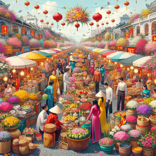 Tet Festival - Ho Chi Minh City Painting By Diamonds Kit