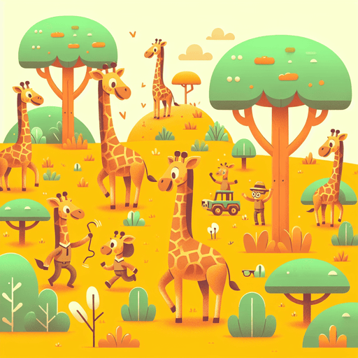 Giggling Giraffe Gathering Paint By Diamonds