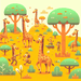 Giggling Giraffe Gathering Paint By Diamonds