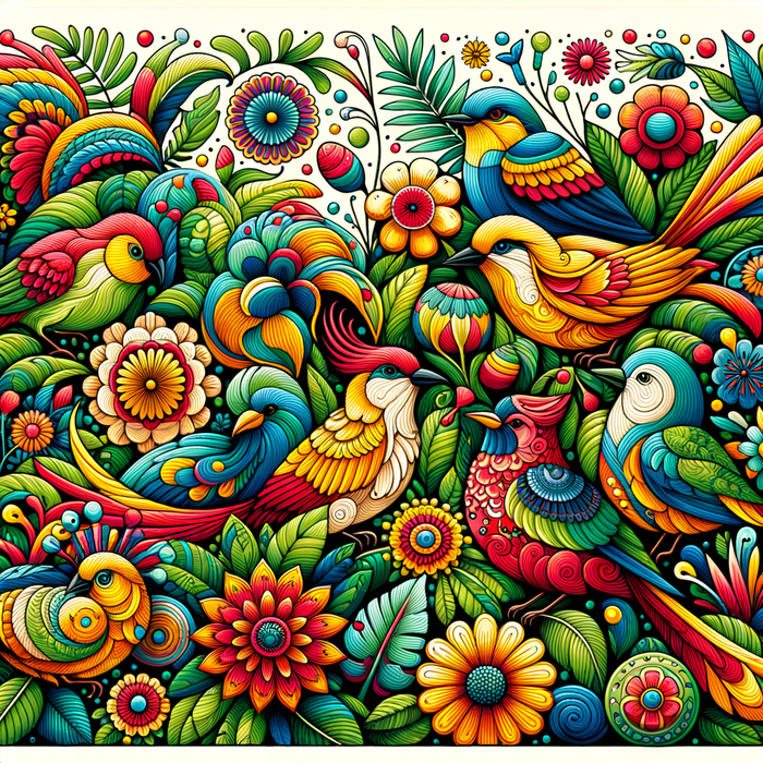 Colorful Bird Paradise Paint By Diamonds Art