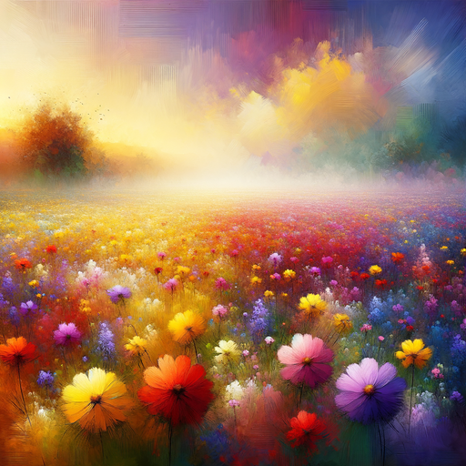 Vibrant Wildflowers Paint By Color