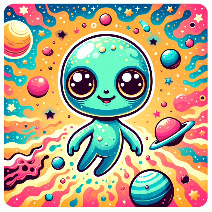 Curious Little Alien Paint By Diamonds Art