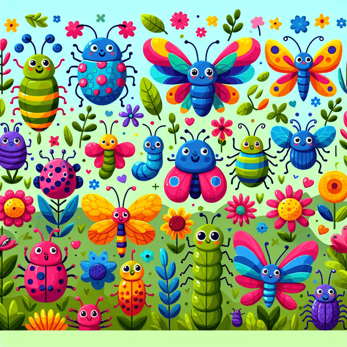 Rainbow Garden Critters Diamond Painting