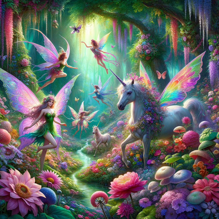 Fantasy Forest Adventure 5D DIY Paint By Diamond Kit